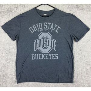Ohio‎ State Buckeyes T-Shirt Adult 2XL Grey Football College Tee Mens 4th And 1